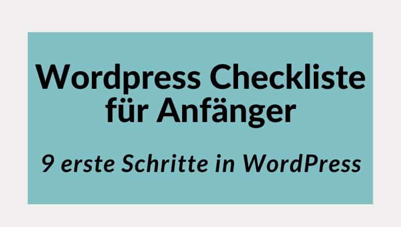 Blogbild WordPress Checkliste