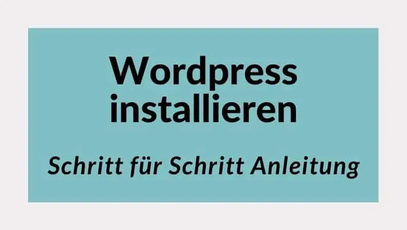 Blogbild WordPress installieren